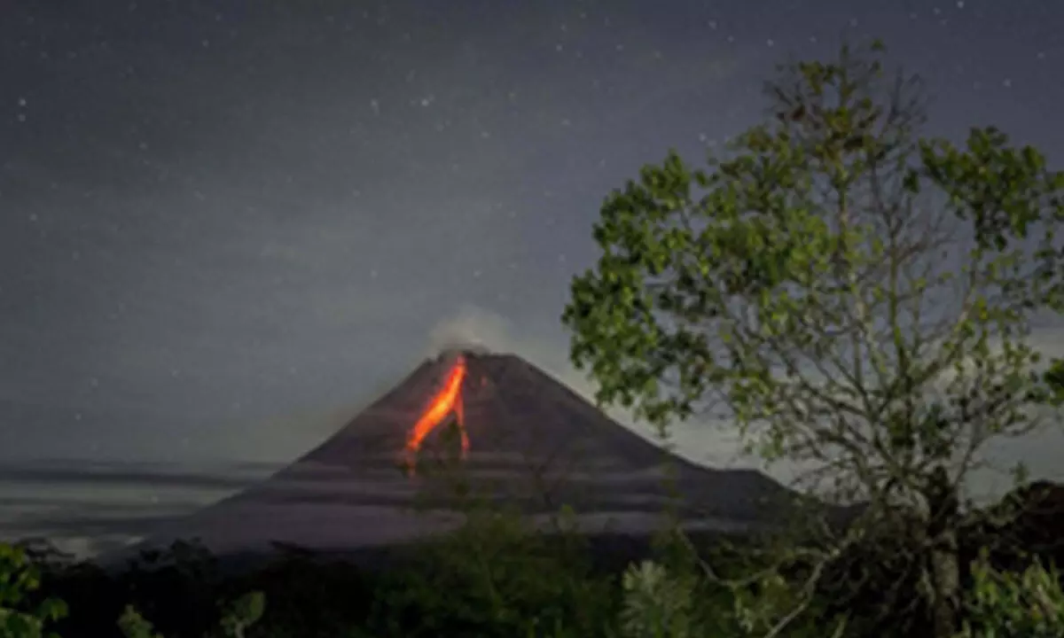 Mount Marapi in Indonesias West Sumatra erupts