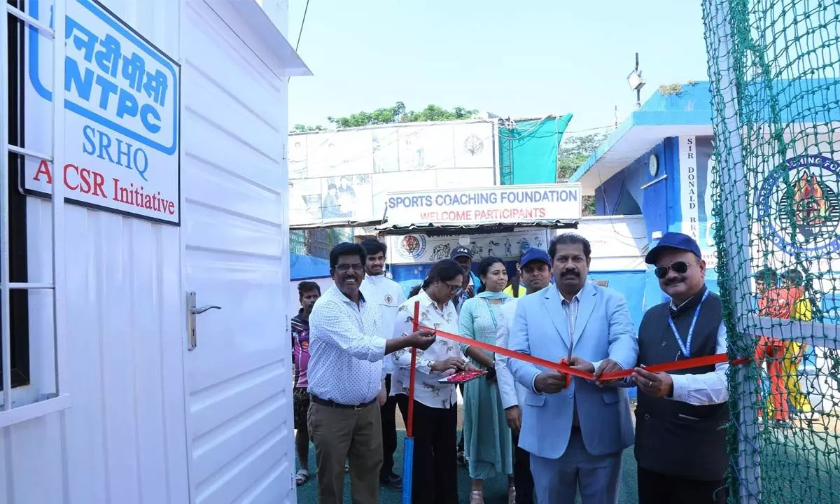 NTPC SRHQ distributes Portable Toilets to SCF, Hyderabad on its Raising Day