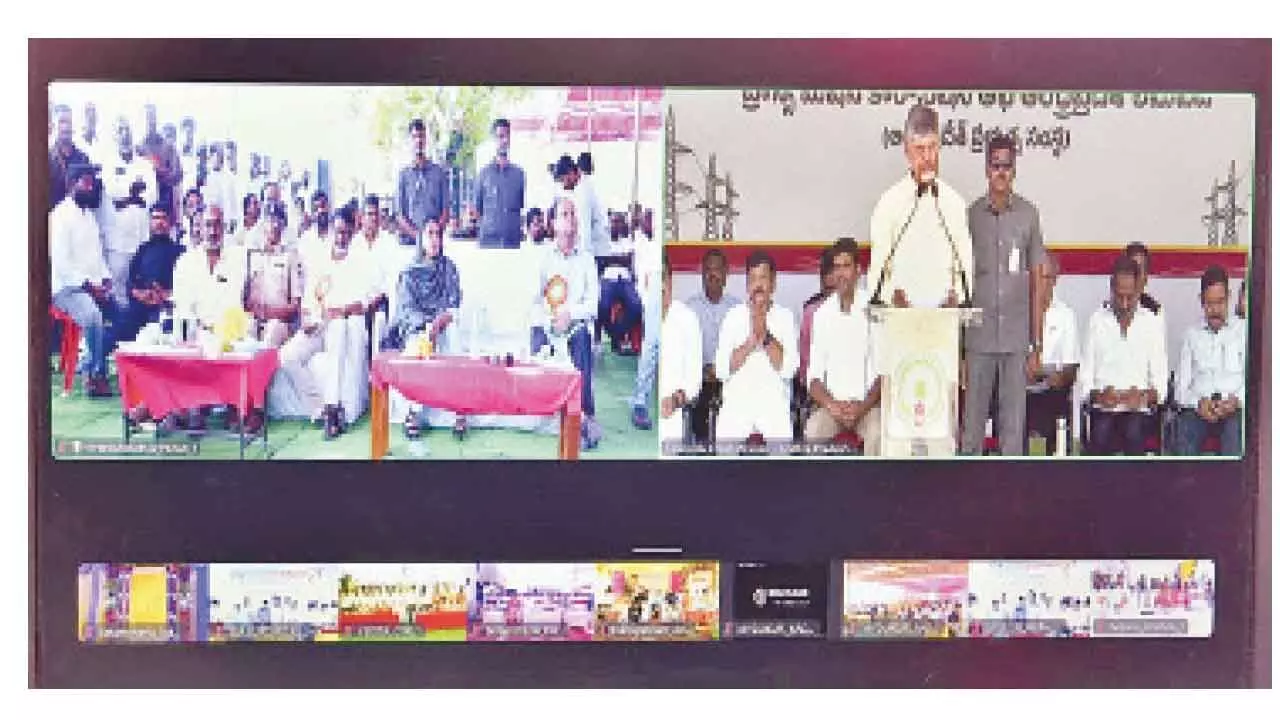 CM Naidu virtually lays foundation for electrical substation