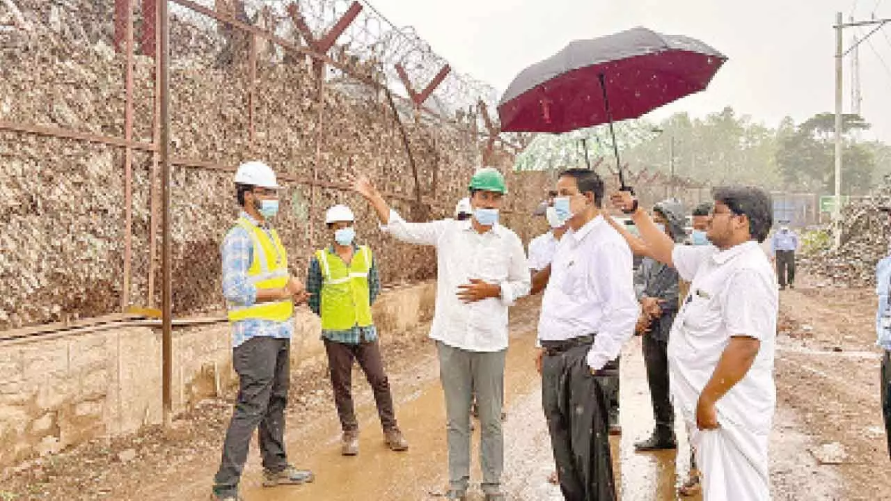 TTD chairman inspects dumping yard in Tirumala