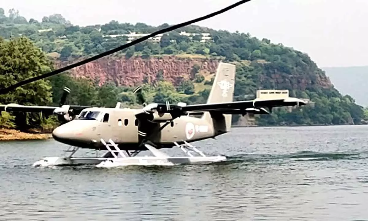 Vijayawada-Srisailam Sea Plane trial run conducted succesfully