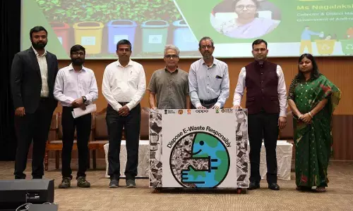 SRM University-AP in collaboration with All India Council for Technical Education and OPPO India launching ‘Generation Green’ campaign to combat e-waste at the university at Inavolu in Guntur district on Thursday