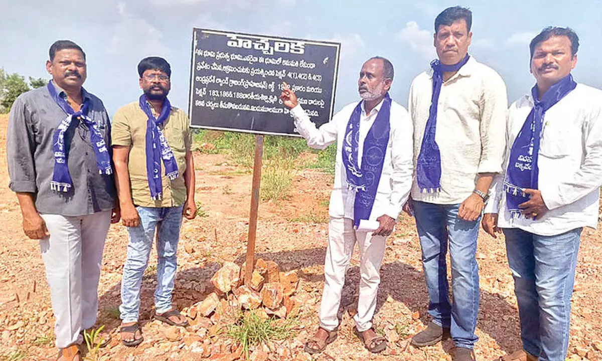 Revenue officials resume Sarada peetham land