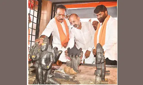 100 temples desecrated in 10 months of Congress rule: Bandi Sanjay