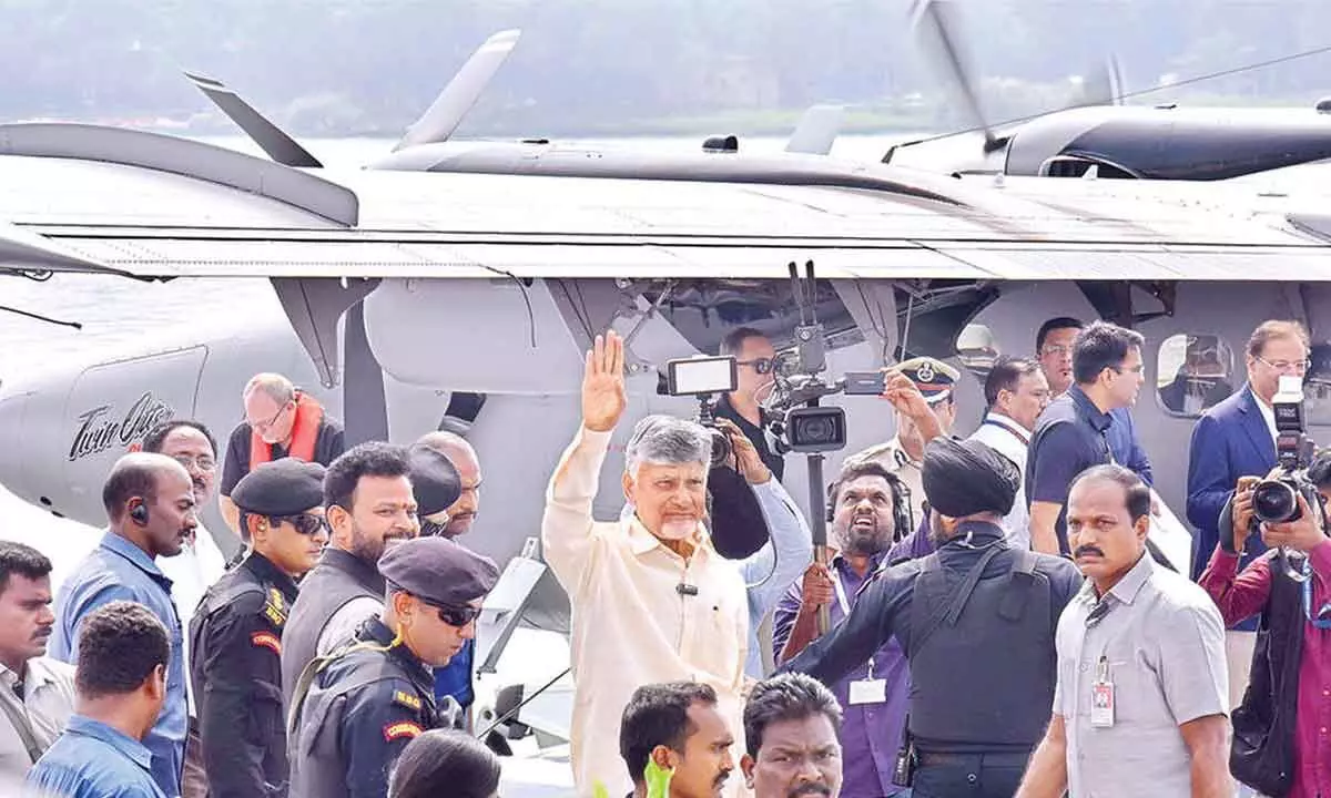 Seaplane will bring sea change says CM N Chandrababu Naidu