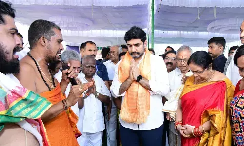 Nara Lokesh Participates in Padmasali Bhavan Foundation laying program in Mangalagiri