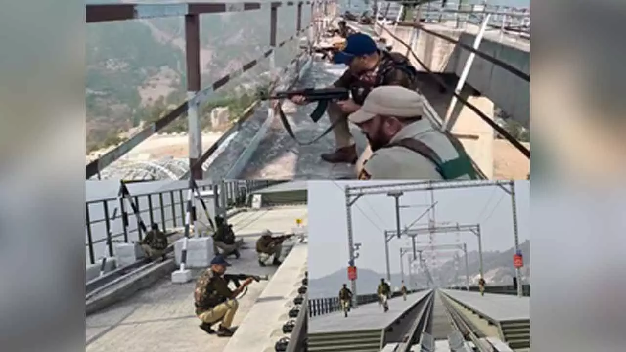 J&K: Mock security drill on world’s highest railway bridge