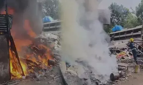 Hyderabad: Fire breaks out at godown in Attapur