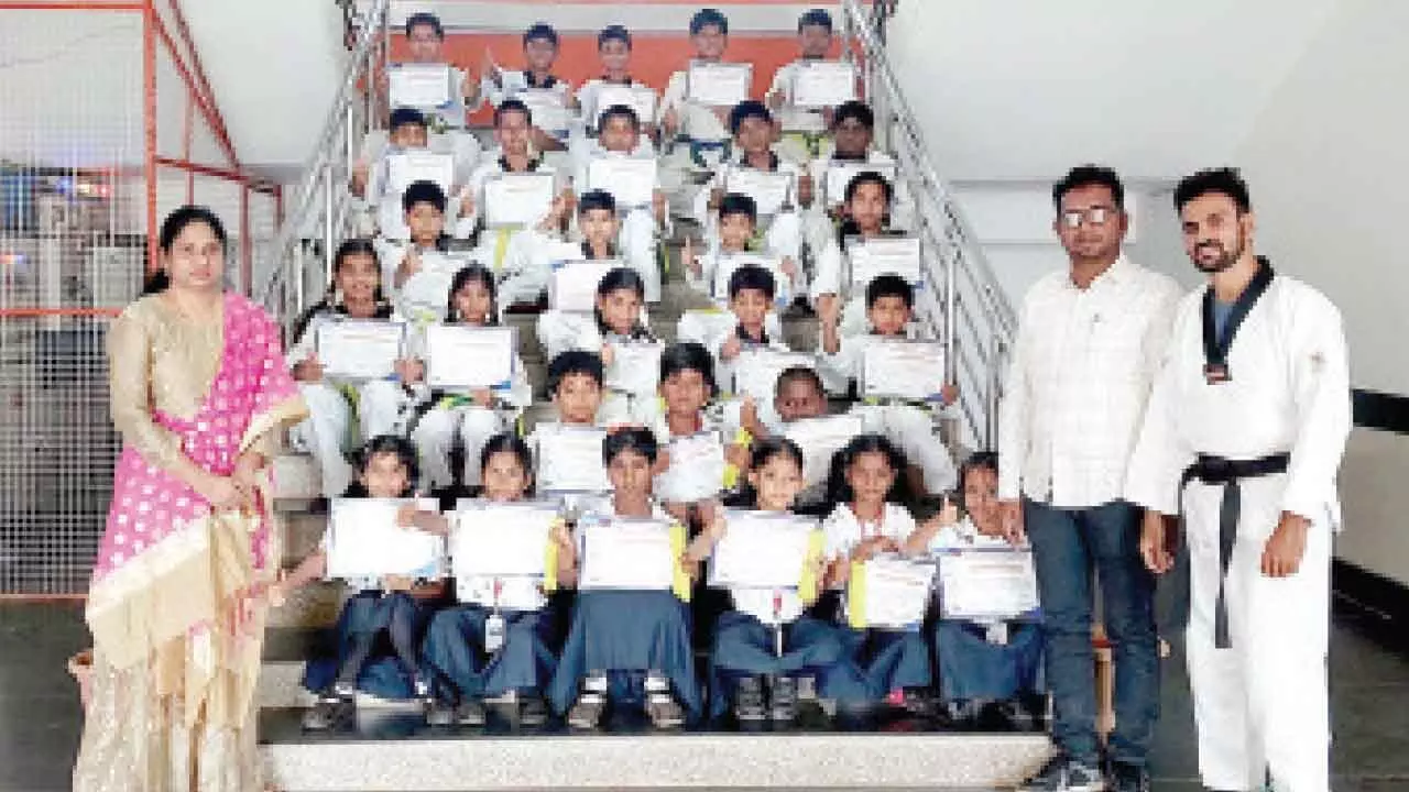 Birla Open Mind School students shine in taekwondo