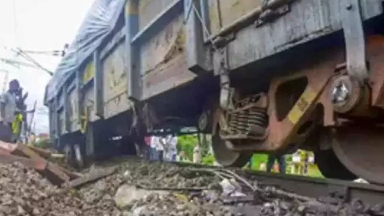 Goods Train Derails in Peddapalli District, Damages Tracks and Disrupts Services