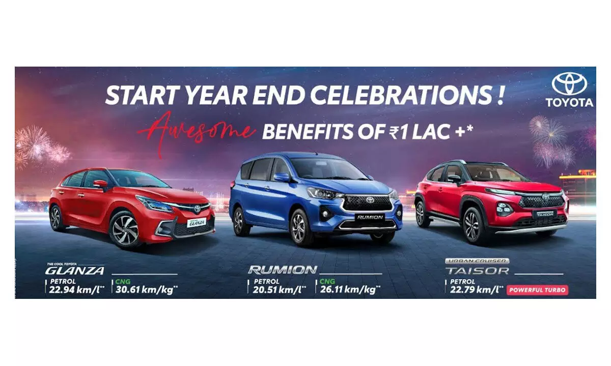 Toyota Kirloskar Motor Introduces Special Limited-Edition of Glanza, Urban Cruiser Taisor& Urban Cruiser Hyrdyer with Exciting Year-End Offers