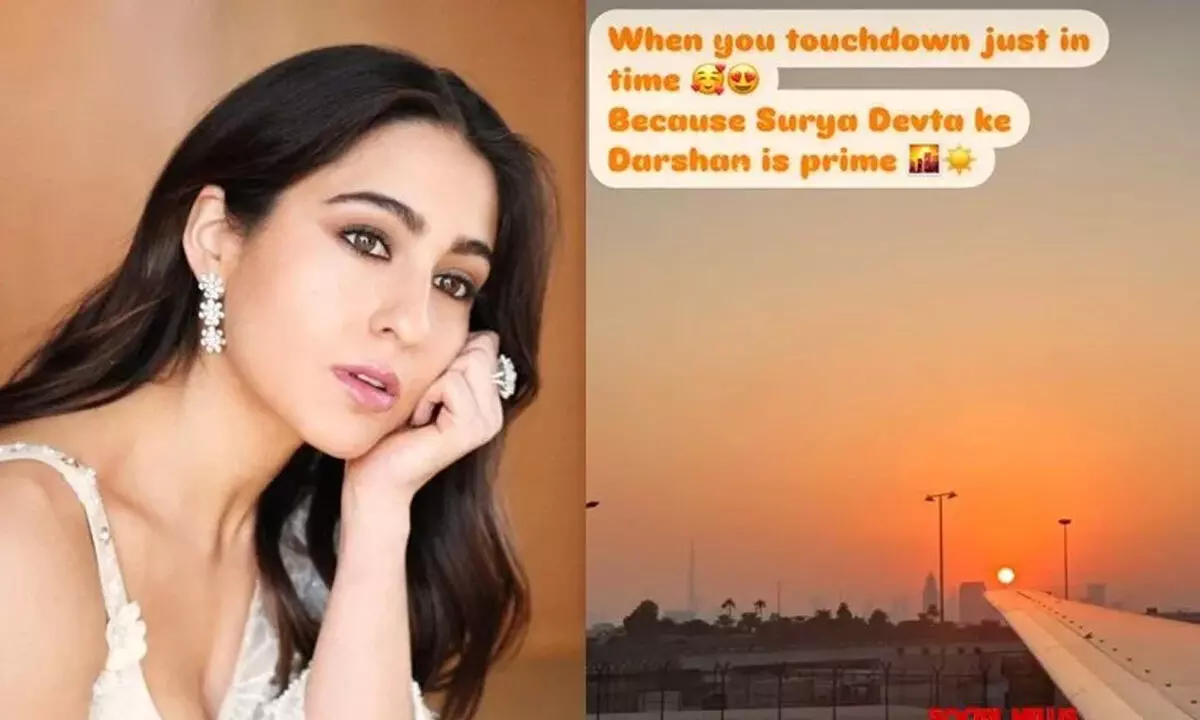 For Sara Ali Khan ‘Surya devta ke darshan’ is ‘prime’