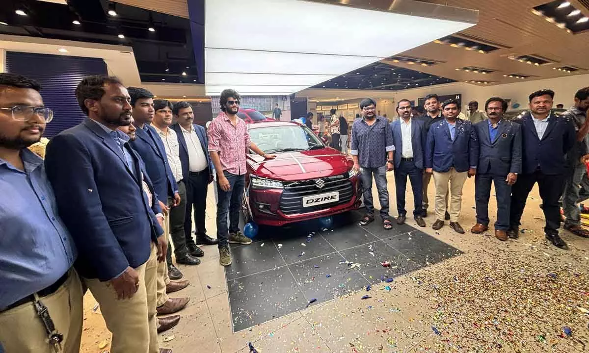 Chandrahass Launches Maruti Suzuki Dzire Through PJ Productions in Tolichowki Showroom