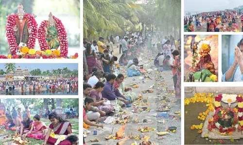 Festive glow of Karthika Pournami: Women celebrate Karthika Pournami with grandeur