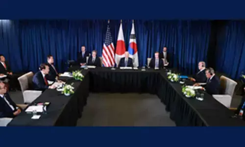 S Korea, US, Japan unveil secretariat establishment, slam N Korea-Russia on Ukraine war expansion