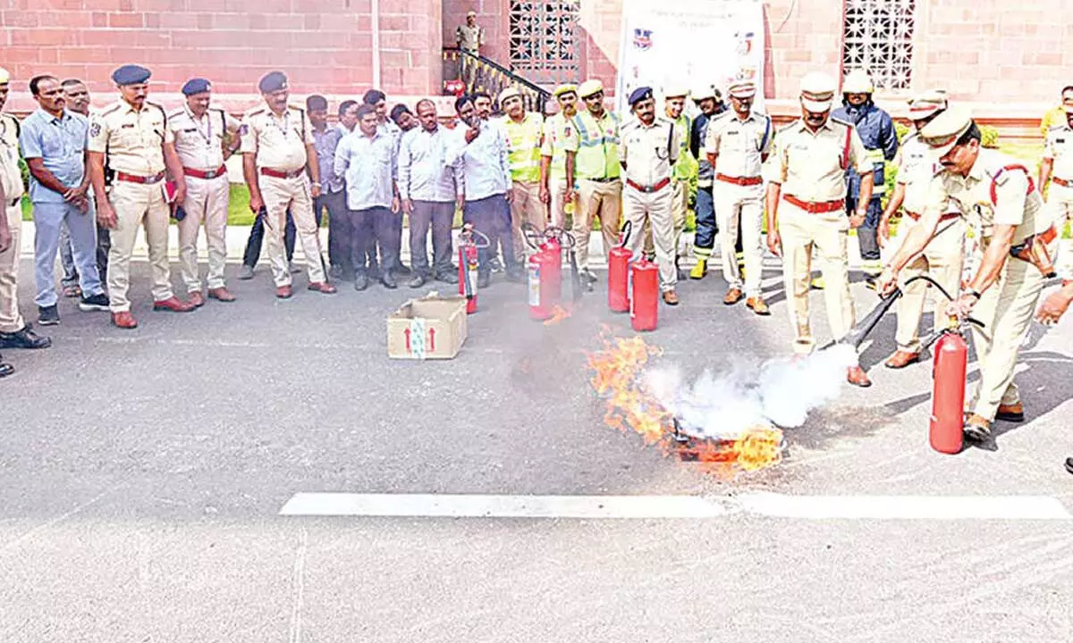 Fire safety drill held at Secretariat