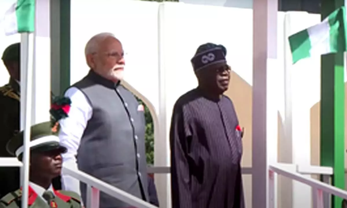 PM Modi receives ceremonial welcome in Abuja, begins bilateral talks with Nigerian President Tinubu