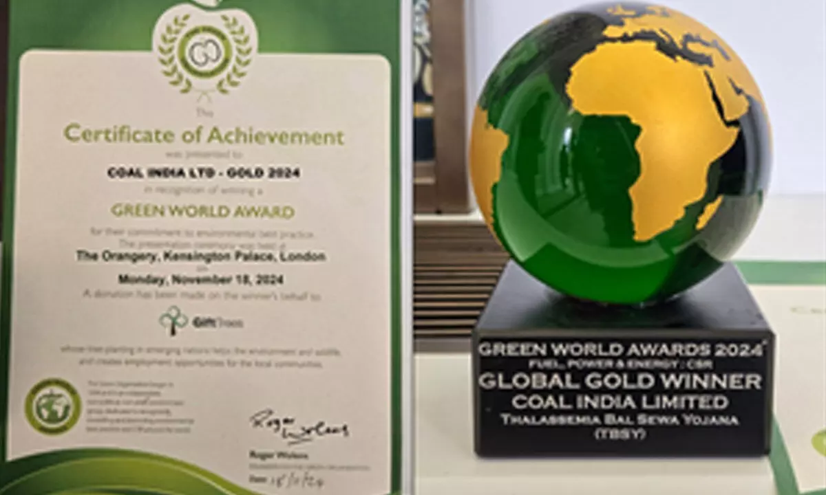 Coal India wins prestigious Green World Environment Award