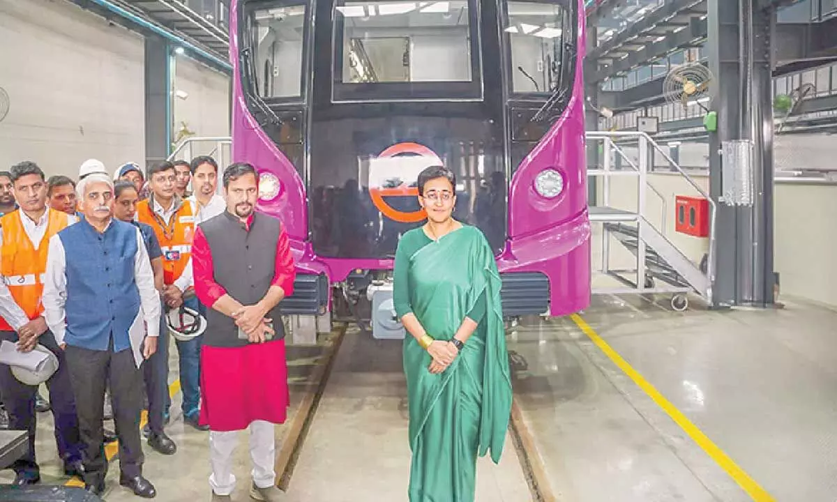 Atishi inspects driverless train for Phase 4 of Delhi Metro