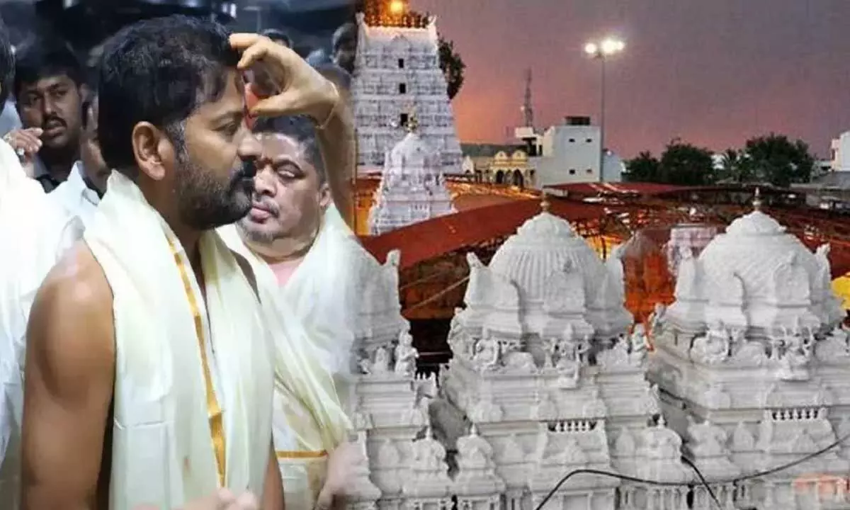 CM Revanth Reddy Pays Visit to Vemulawada Sri Rajarajeshwara Swamy Temple