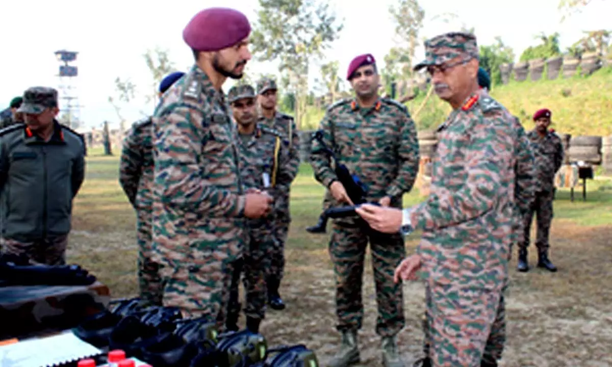 Lt Gen Suchindra Kumar reviews indigenously developed ‘Asmi’ machine pistols