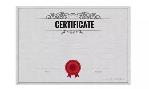 Certificates awarded to those who completed vocational training