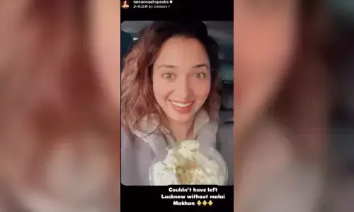 Tamannaah relishes Lucknow’s famous ‘Malai Makhan’ during film promotions