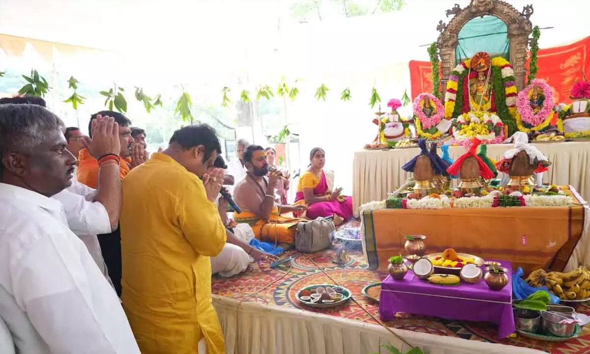 MLA Shri Ganesh Participates in Maha Sudarshana Homam and Srinivasa Kalyanam in Secunderabad