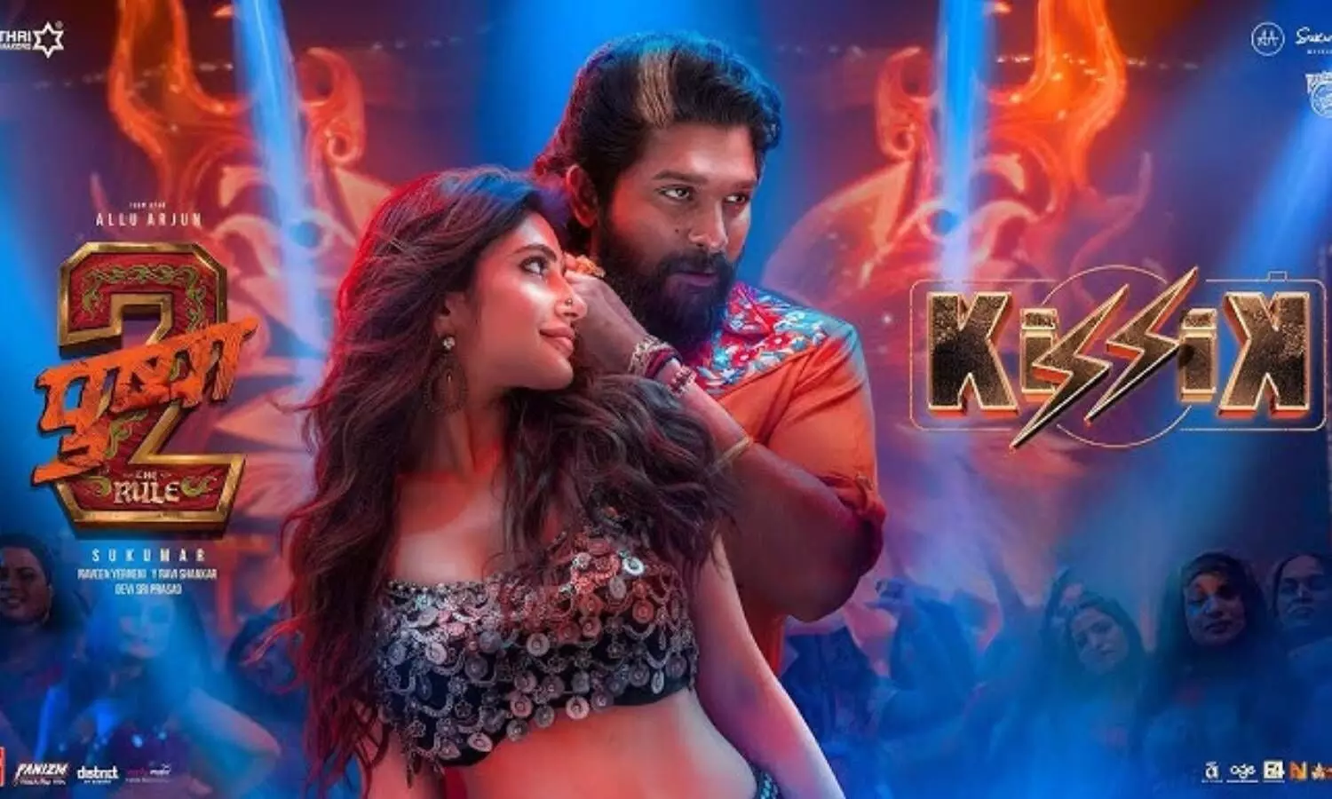 Puspa 2 -The Rule: Allu Arjun and Sreeleela Set the Stage on Fire with Kissik Song