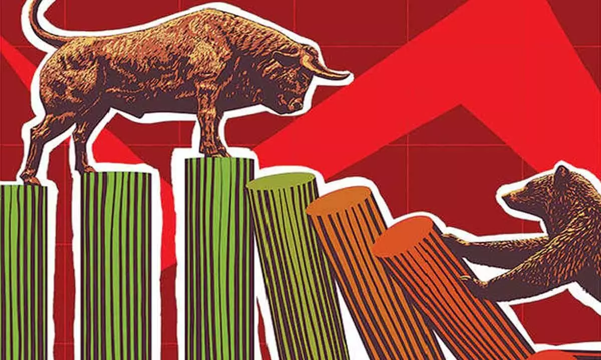 Markets end in red as weak global cues weigh