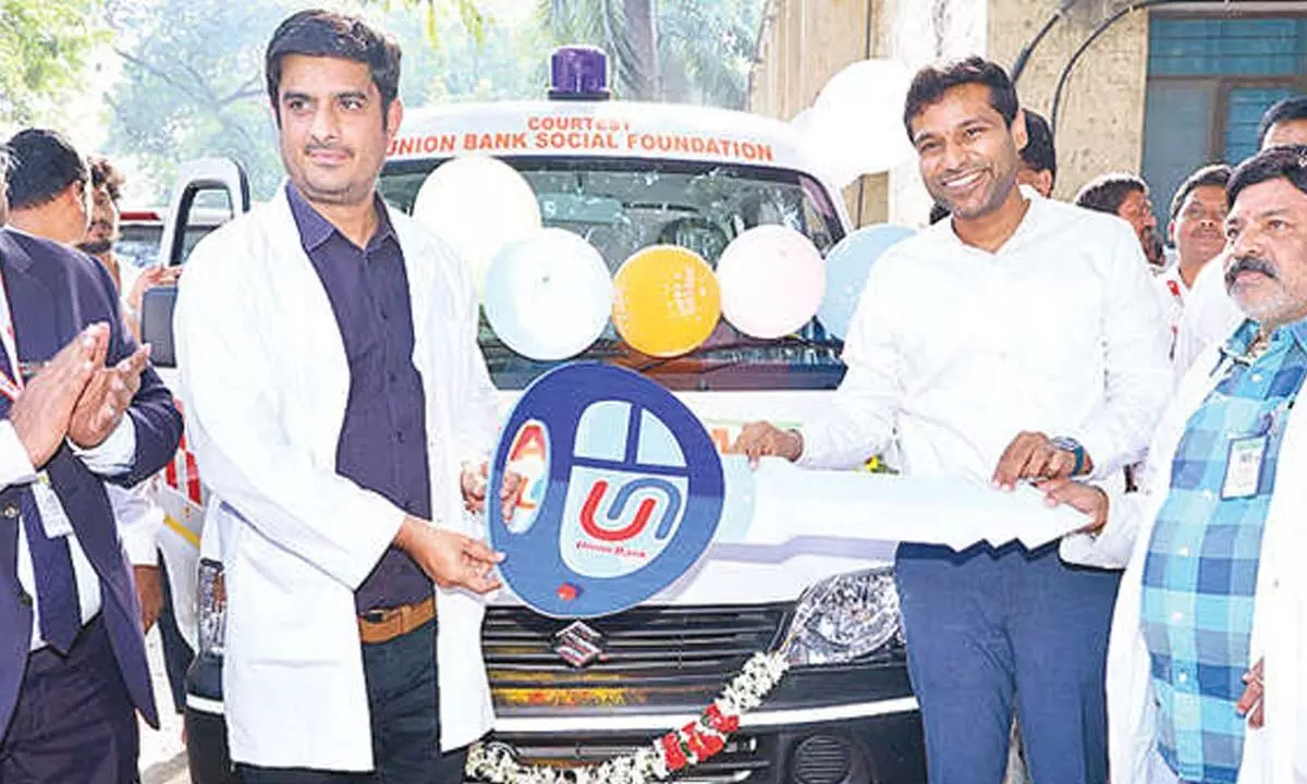 Union Bank donates ambulance to govt hospital