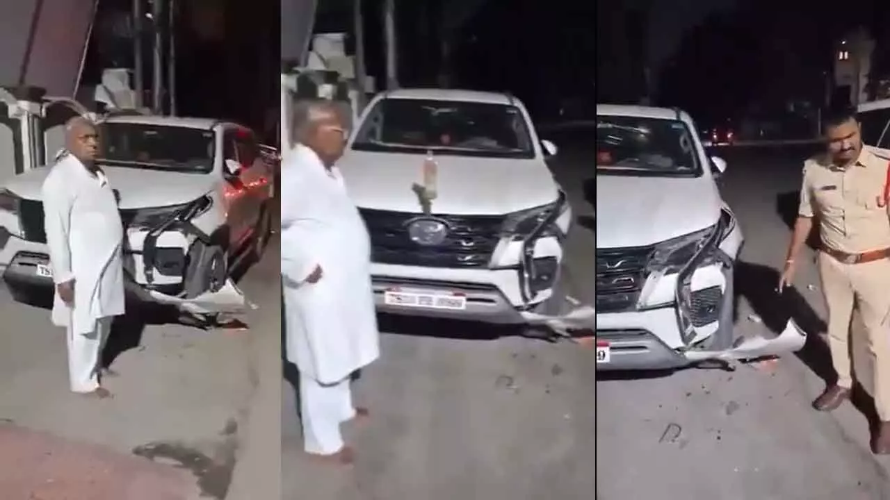 Unidentified Vehicle Rams VH’s Car in Hyderabad