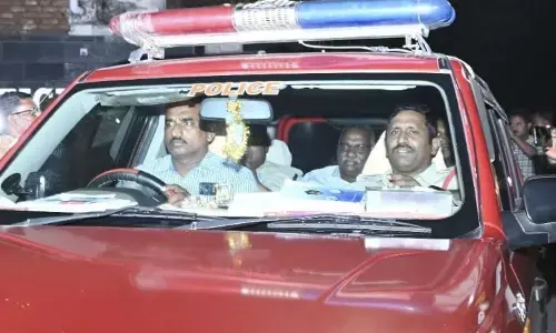 Police shifting former Additional SP of CID, K Vijay Paul from District Police Office to the Taluk Police Station in Ongole on Tuesday