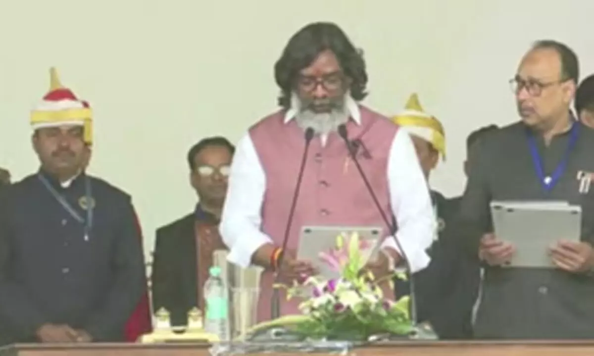 Hemant Soren sworn in as Jharkhands 14th CM, top INDIA Bloc leaders attend