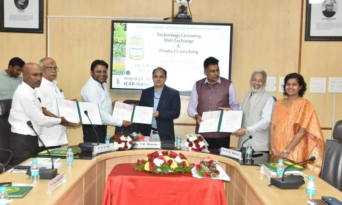 ICAR-IIOR signs MoU with pvt firms on crop yield boosting technology