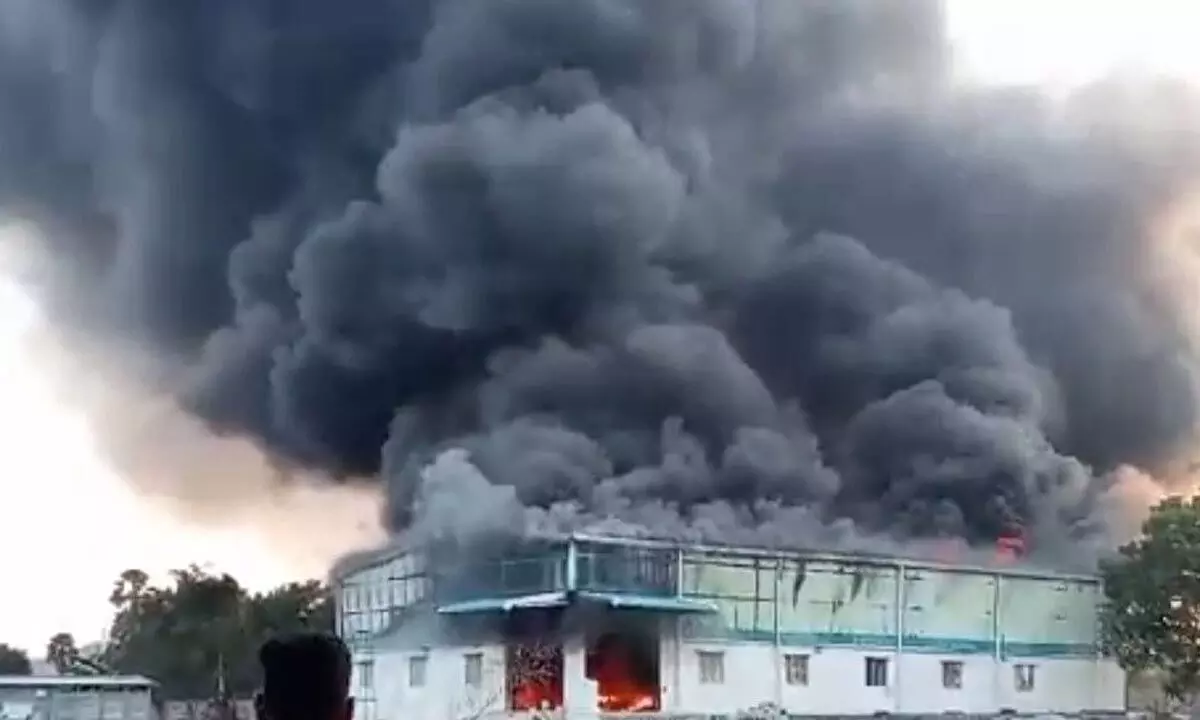 Fire mishap at suitcase factory