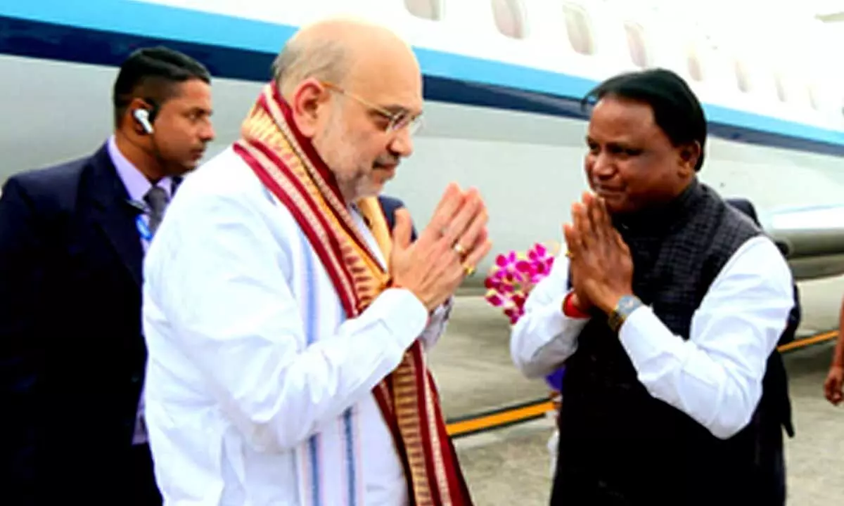 HM Shah reaches Bhubaneswar to attend DG-IGP conference