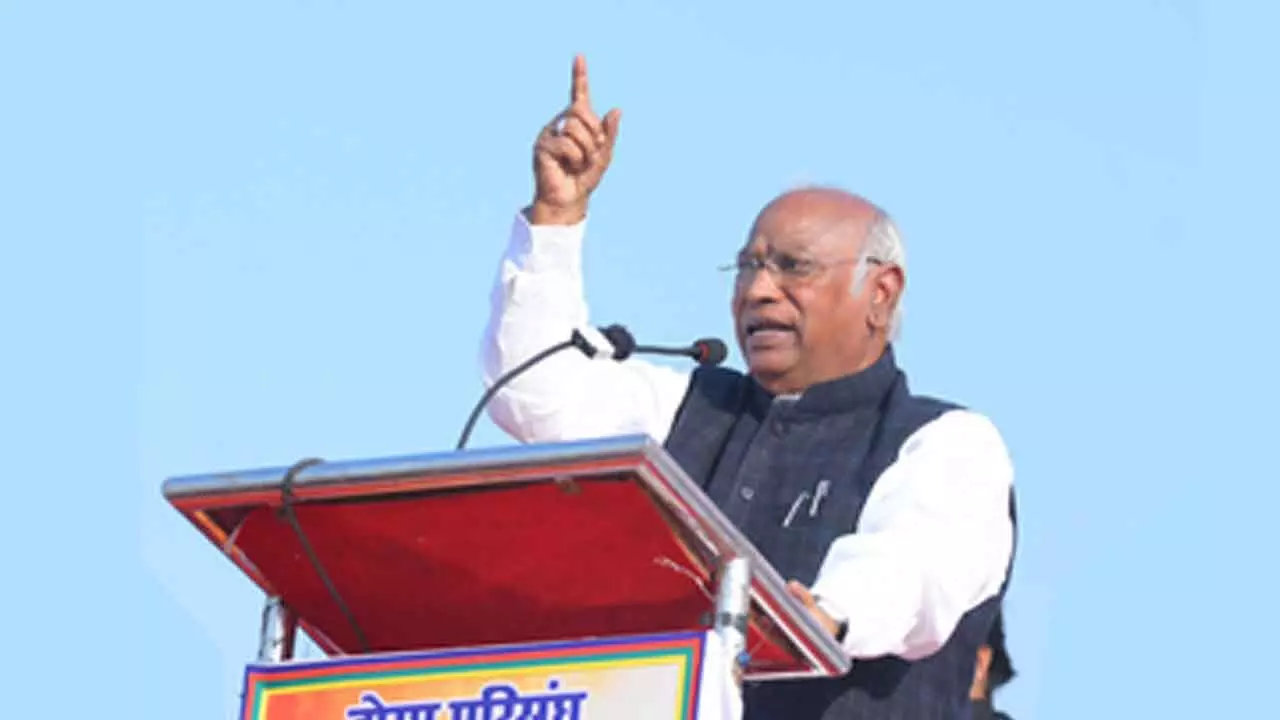 Rahul Gandhi not diving, but uniting India: Kharge defends call for caste census