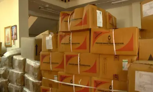 Lokayukta team inspects warehouse storing IV glucose supplies