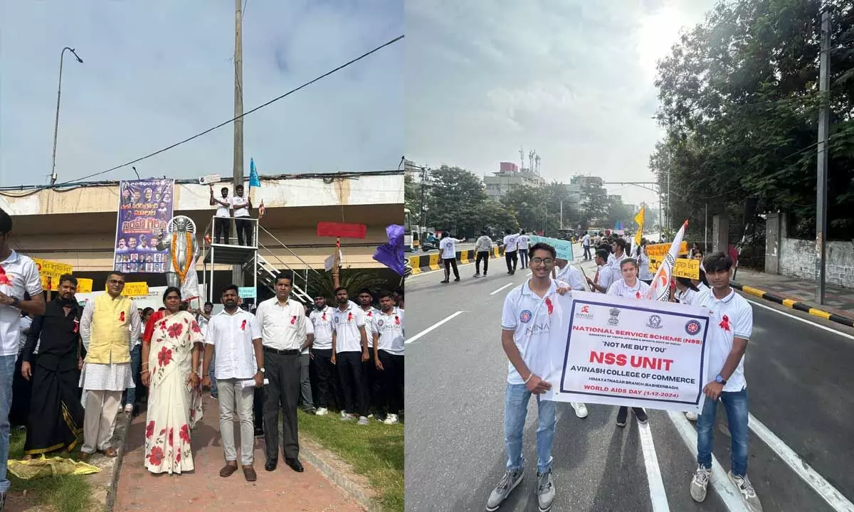 Avinash College of Commerce Observes World AIDS Day with Awareness Rally