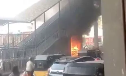 Fire Incident at Malakpet Metro Station Creates Panic