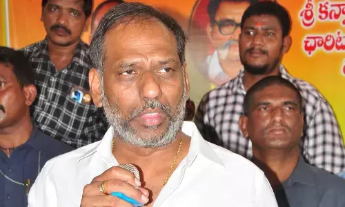 Minister for Energy Gottipati Ravi Kumar addressing a meeting at Sattenapalli on Friday