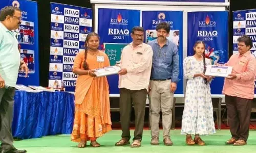 Winners receiving prizes