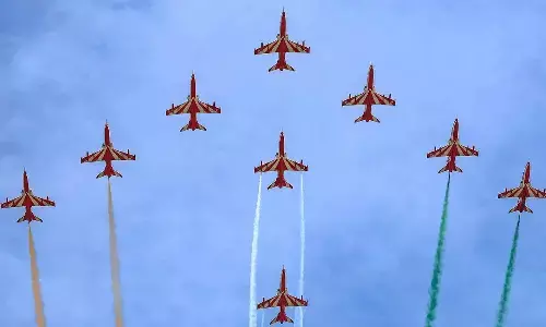 Suryakiran Aerobatic Team Wows Hyderabad on Friday, Final Aerial Display on December 8