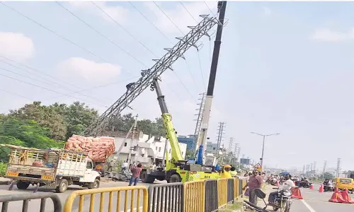 Power supply disrupted as lorry hits pole