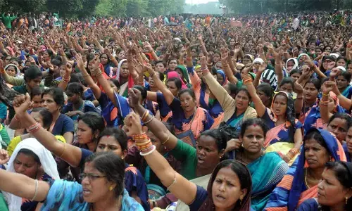 Mission Shakti support staff demand salary