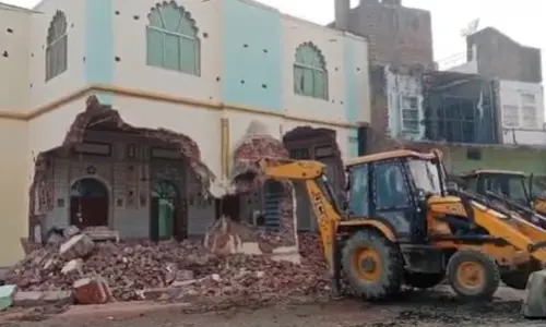 Authorities Demolish Portion Of 185-Year-Old Noori Masjid In Uttar Pradesh
