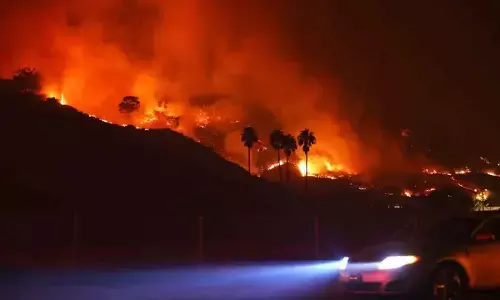 Large wildfire in California prompts evacuations