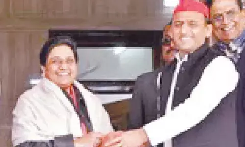 Mayawati, Akhilesh condemn damage to Constitution replica