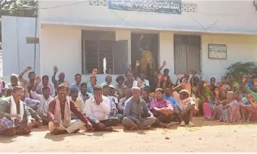 Villagers stage protest for road